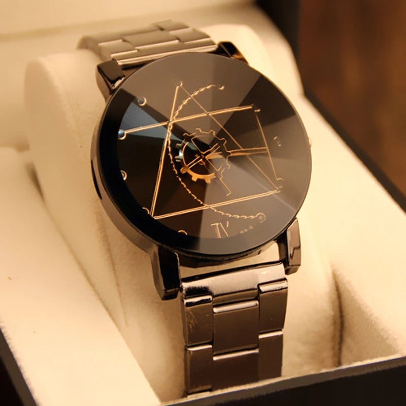 New 2Pcs Couple's Watch Men Women Watch Stainless Steel Watches Mens Quartz Analog Wrist Watch Men