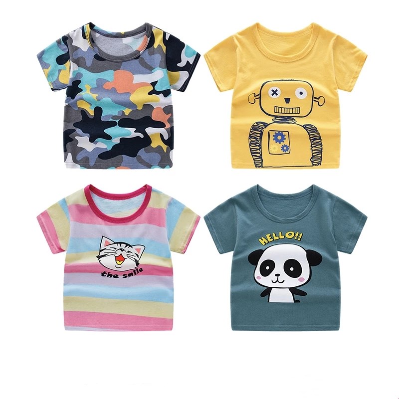 Children&apos;s Short Sleeve T-shirt Cotton T-shirts Boy Kid Boys And Girls Tops Shirts Children&apos;s Tshirt