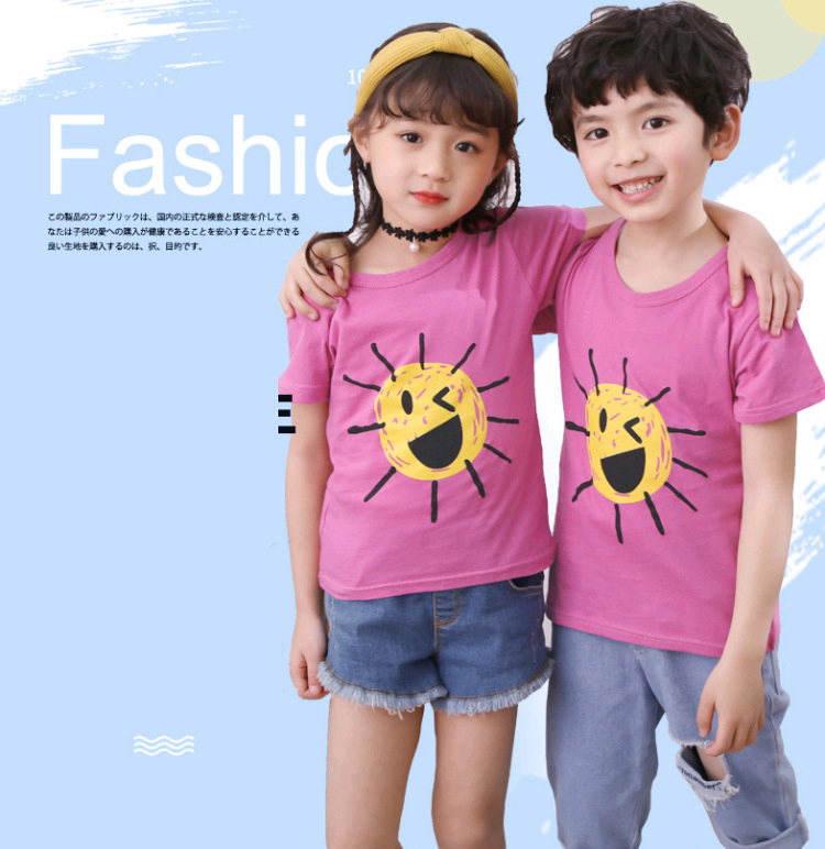 Children&apos;s Short Sleeve T-shirt Cotton T-shirts Boy Kid Boys And Girls Tops Shirts Children&apos;s Tshirt