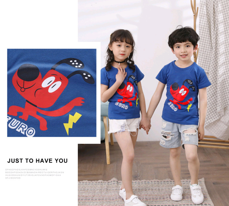 Children&apos;s Short Sleeve T-shirt Cotton T-shirts Boy Kid Boys And Girls Tops Shirts Children&apos;s Tshirt