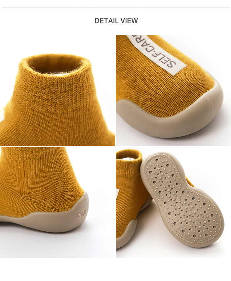 Unisex Baby Shoes Baby Walkers Baby Girl Kids Soft Rubber Sole Baby Shoe Knit Booties Anti-slip