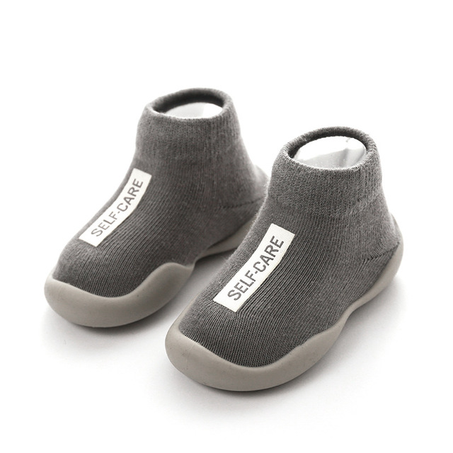 Unisex Baby Shoes Baby Walkers Baby Girl Kids Soft Rubber Sole Baby Shoe Knit Booties Anti-slip