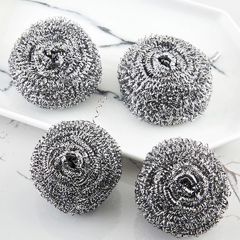 2pc/set Natural Loofah Dishwashing Cloth steel wire ball brush pot dishwashing Kitchen cleaning ball