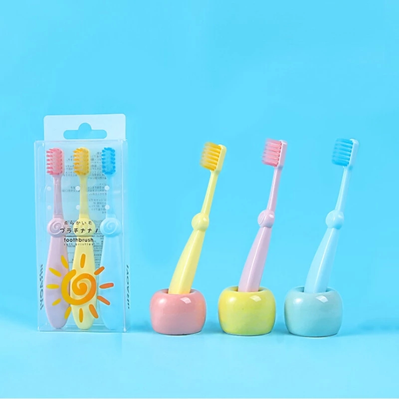 Baby Soft-bristled Silicone Toothbrush Children Teeth Training Toothbrushes Baby Dental Care 3Pc/Set