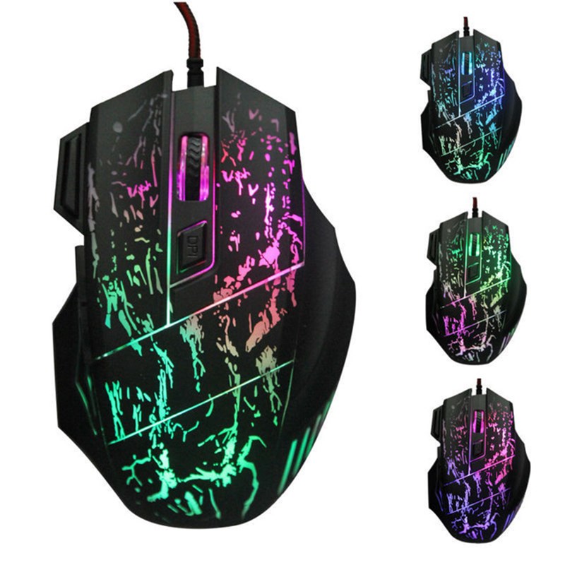USB Wired Gaming Mouse 5500DPI Adjustable 7 Buttons LED Optical Profession Gamer Mouse Computer Mice
