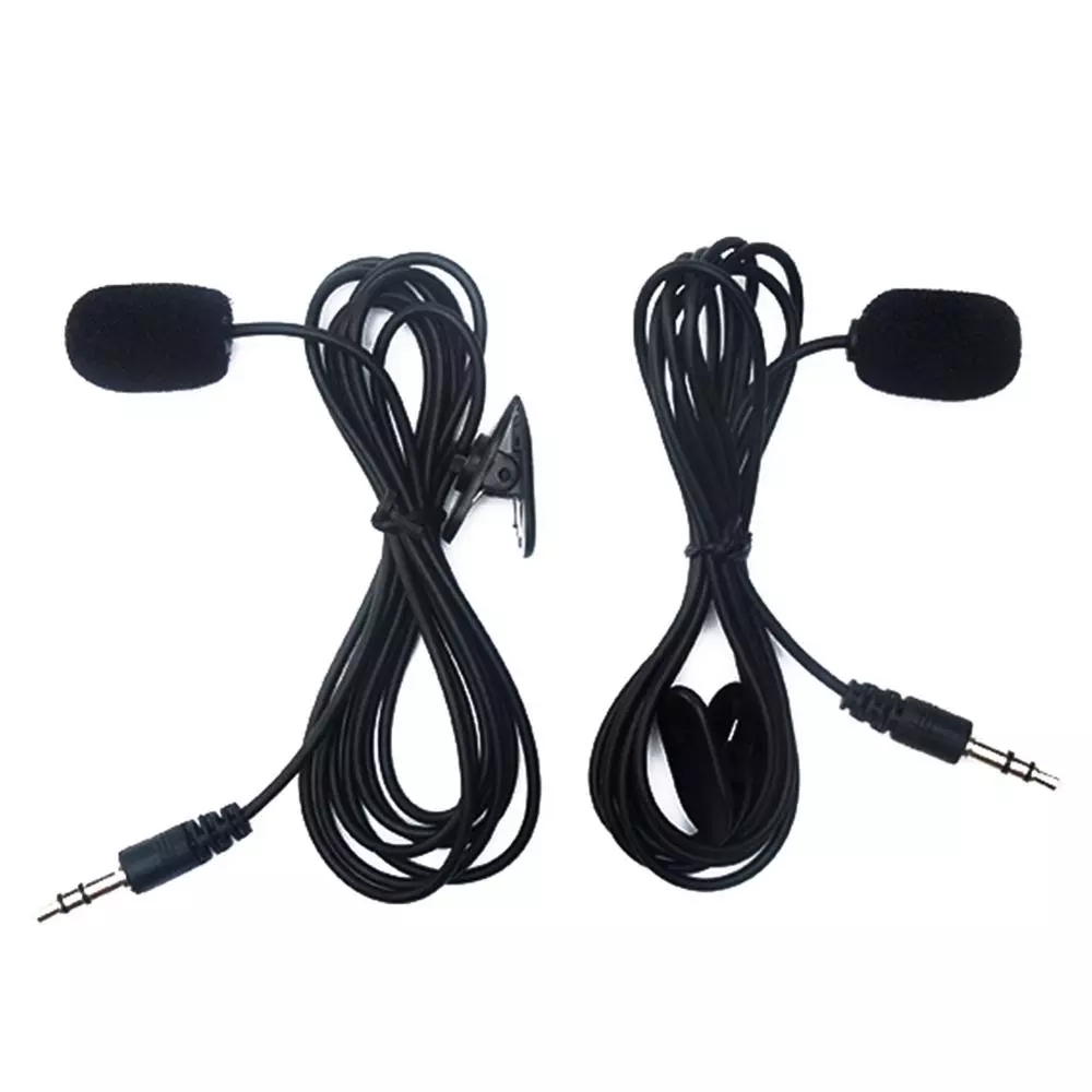 1set Microphone Clip-on Collar Tie Mobile Phone Lavalier Microphone Mic Laptop Tablet Recording