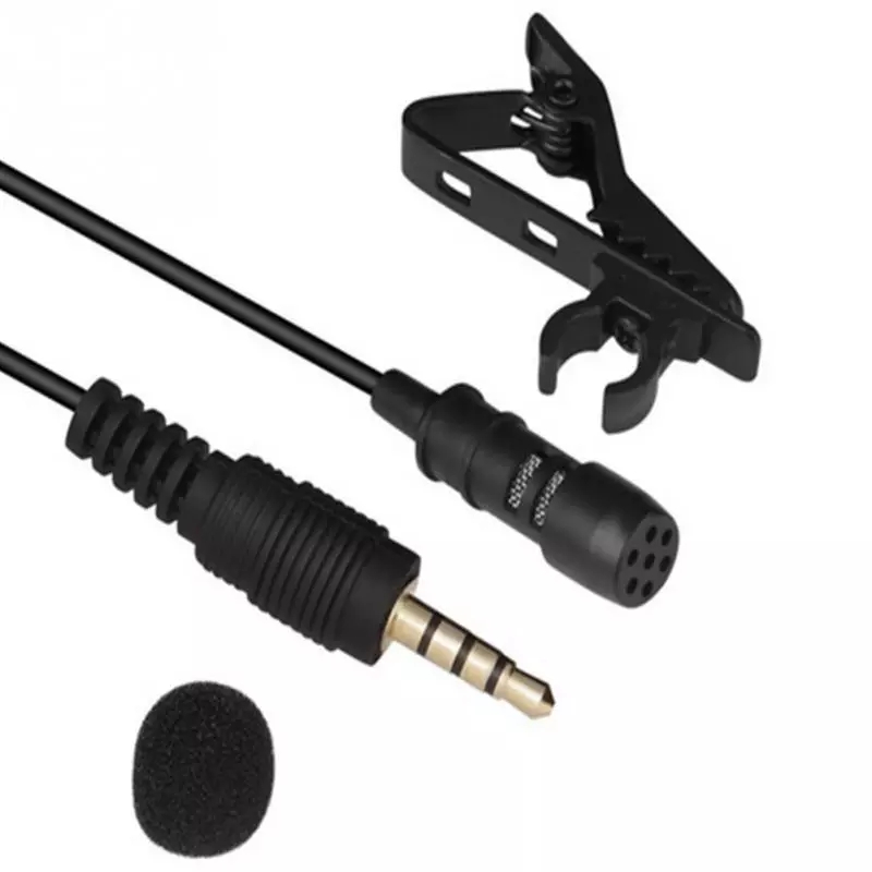 1set Microphone Clip-on Collar Tie Mobile Phone Lavalier Microphone Mic Laptop Tablet Recording