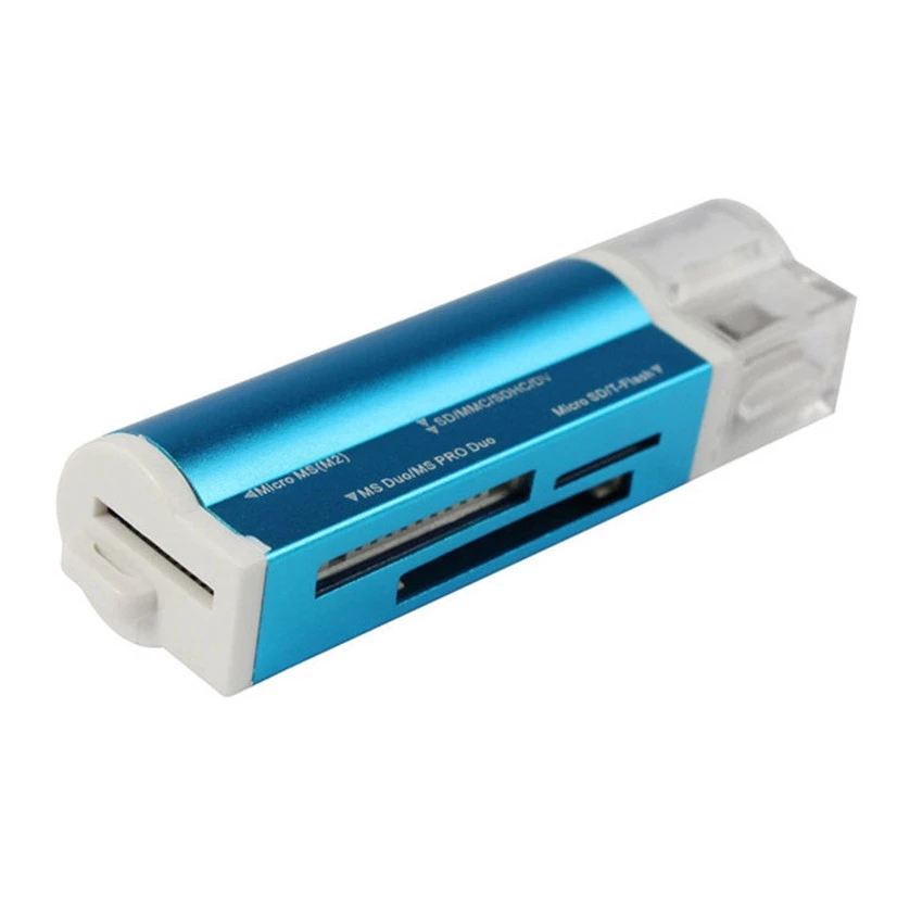 Hot Sellling for Micro SD SDHC TF M2 MMC MS PRO DUO All in 1 USB 2.0 Multi Memory Card Reader J09T