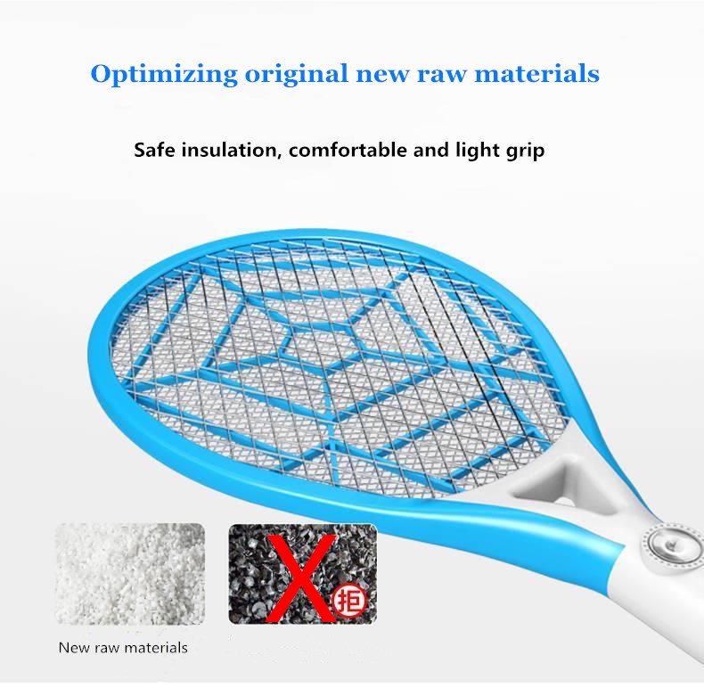 New arrival Mosquito Swatter Killer Led Light Hand-Held Racket Kitchen Room Electric Fly Insect Zapper Killer