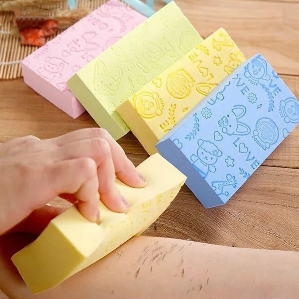 1PC Bath Sponge Body Dead Skin Bathroom Cleaning Shower Brush Kids Adults Lace Printed Scrub