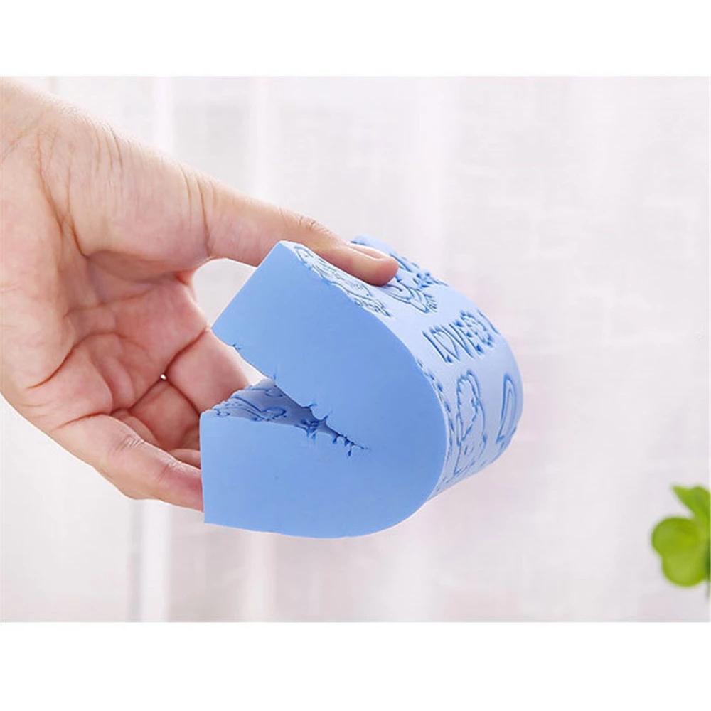 1PC Bath Sponge Body Dead Skin Bathroom Cleaning Shower Brush Kids Adults Lace Printed Scrub