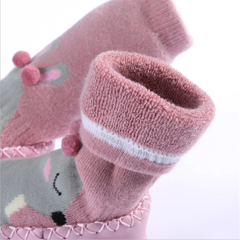 Toddler Indoor Sock Shoes Newborn Baby Socks Thick Terry Cotton Baby Sock Rubber Soles Infant Sock