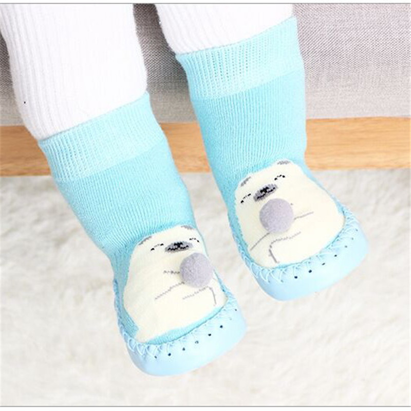 Toddler Indoor Sock Shoes Newborn Baby Socks Thick Terry Cotton Baby Sock Rubber Soles Infant Sock