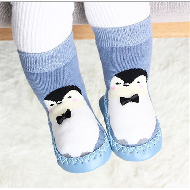 Toddler Indoor Sock Shoes Newborn Baby Socks Thick Terry Cotton Baby Sock Rubber Soles Infant Sock