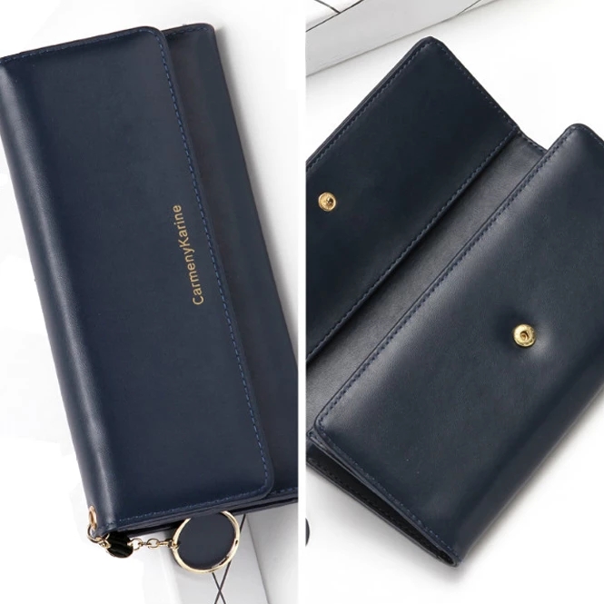 New Fashion Women Wallets Letter Long Tri-fold Wallet Purse Fresh Leather Female Clutch Card Holder