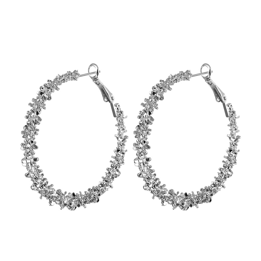 New Big Circle Round Hoop Earrings for Women's Statement Golden Punk Charm Earrings Party Jewelry