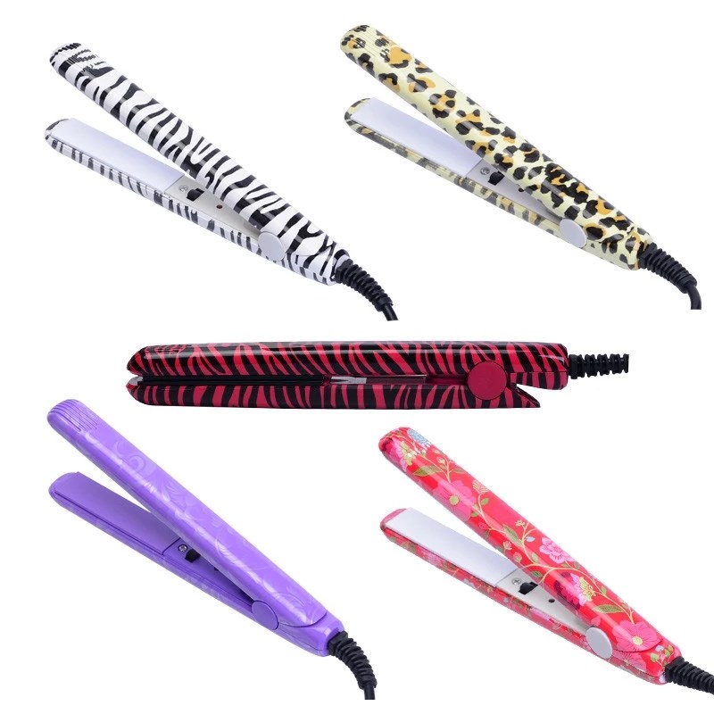 New Electronic Ceramic Fast Hair Straightener Mini Hair Flat Iron Wet/Dryer Straightening Irons EU