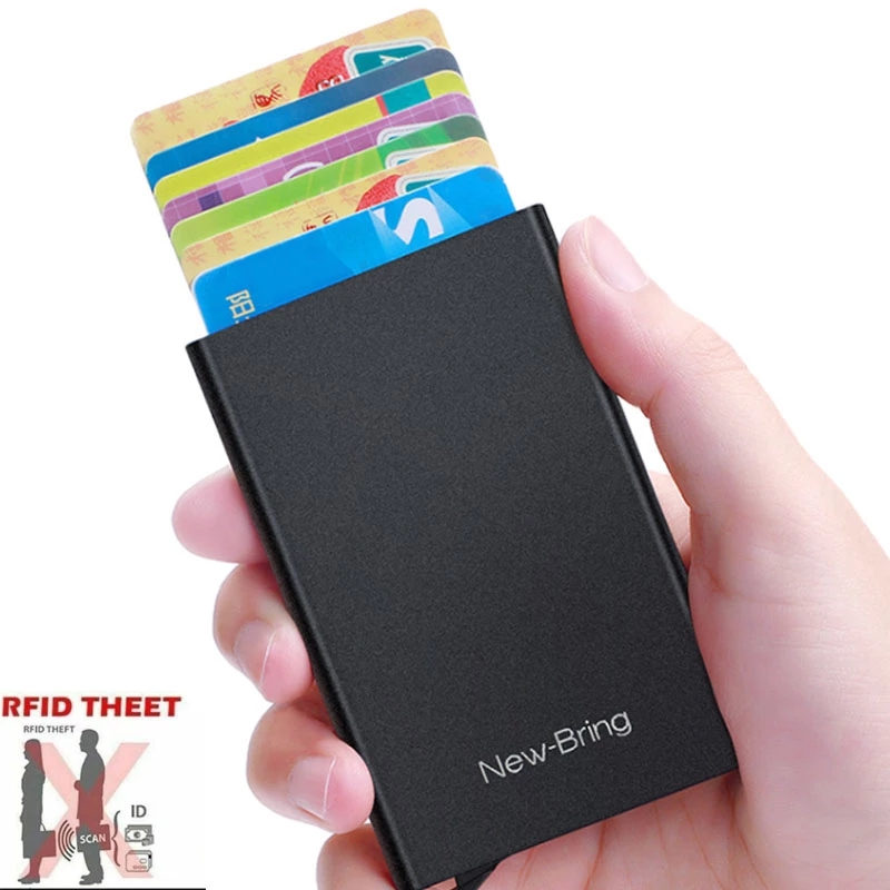 Fashionable Anti-theft Credit Card Package Smart Men's Wallet Thin ID Card Case Unisex Card bags
