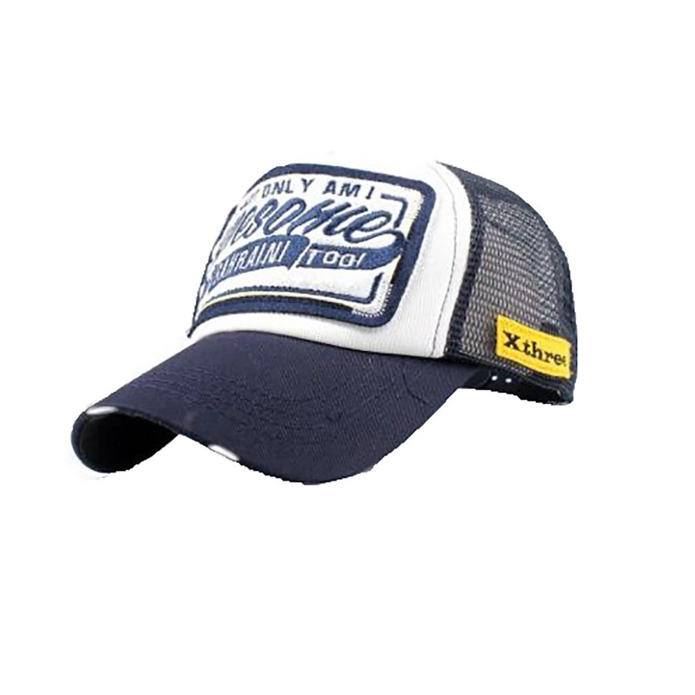 Fashion Cotton Embroidered Flower Denim Cap Baseball Cap Fitted Cap Hats For Men Women Breathable