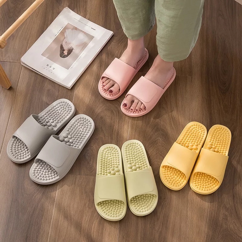 New Couple Slippers Unisex Shoes Indoor Home Soft Non-Slip Slippers Wear-Resistant Massage Slippers