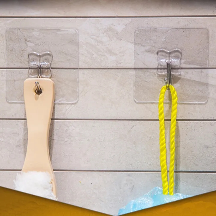 5PC Strong Transparent Suction Cup Sucker Wall Hooks Hanger For Kitchen Bathroom 6*6cm Wall Hooks