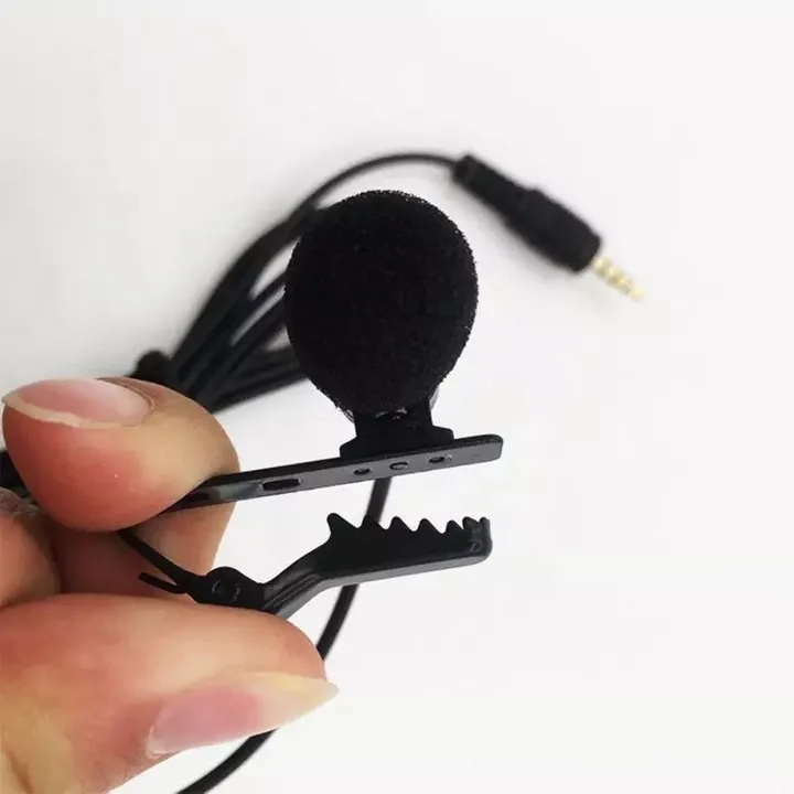 1set Microphone Clip-on Collar Tie Mobile Phone Lavalier Microphone Mic Laptop Tablet Recording