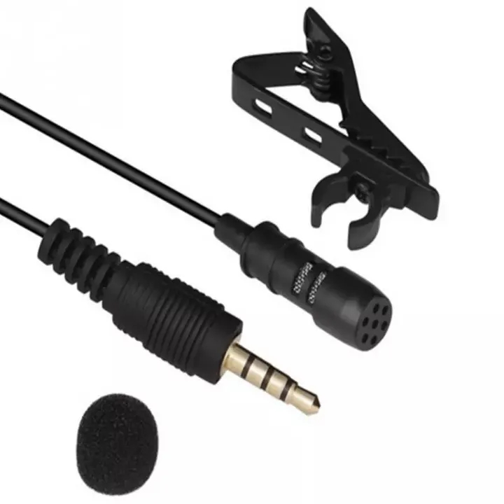 1set Microphone Clip-on Collar Tie Mobile Phone Lavalier Microphone Mic Laptop Tablet Recording