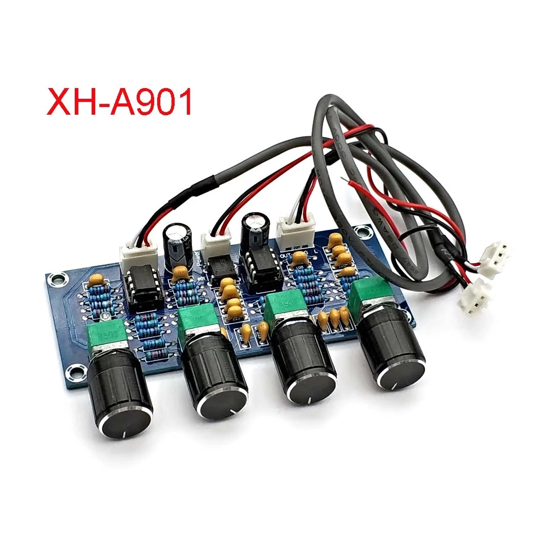 XH-A901 NE5532 Tone Board Preamp Pre-amp with Treble Bass Volume Adjustment Pre-amplifier Controller