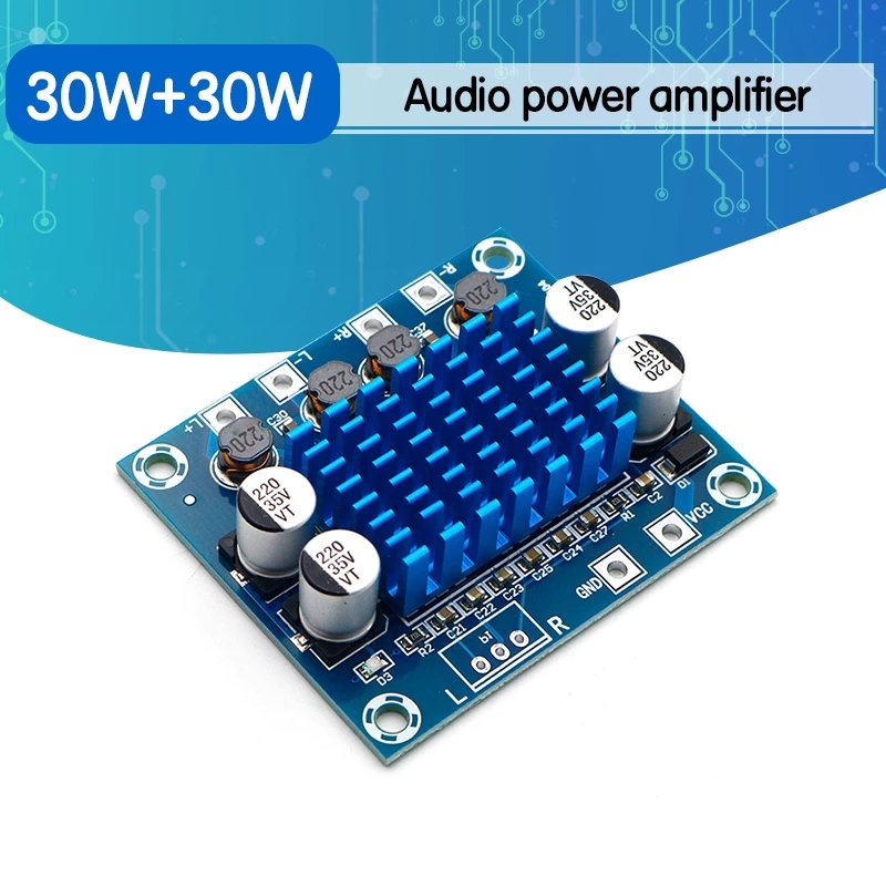 TPA3110 XH-A232 30W+30W 2.0 Channel Digital Stereo Audio Power Amplifier Board DC 8-26V 3A C6-001