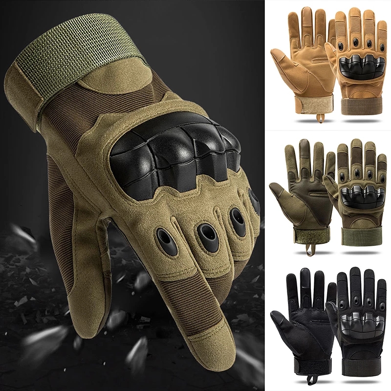 Military Tactical Full Finger Men Gloves Touch Screen Paintball Airsoft Hard Knuckle Army Gloves