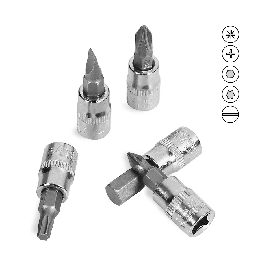 Car Repair Tool 46pcs 1/4-Inch Socket Set Ratchet Torque Wrench Combo Tools Kit Auto Repairing Tool