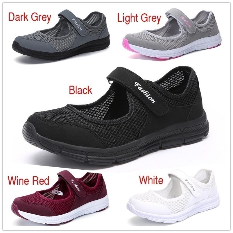 2021 Womens Fashion Casual Running Shoes Women Sneakers Weave Mesh Fabric Comfortable Flats Shoes
