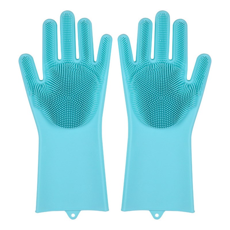 A pair Silicone Cleaning Gloves Magic Silicone Dish Washing Gloves For Kitchen Household Washing