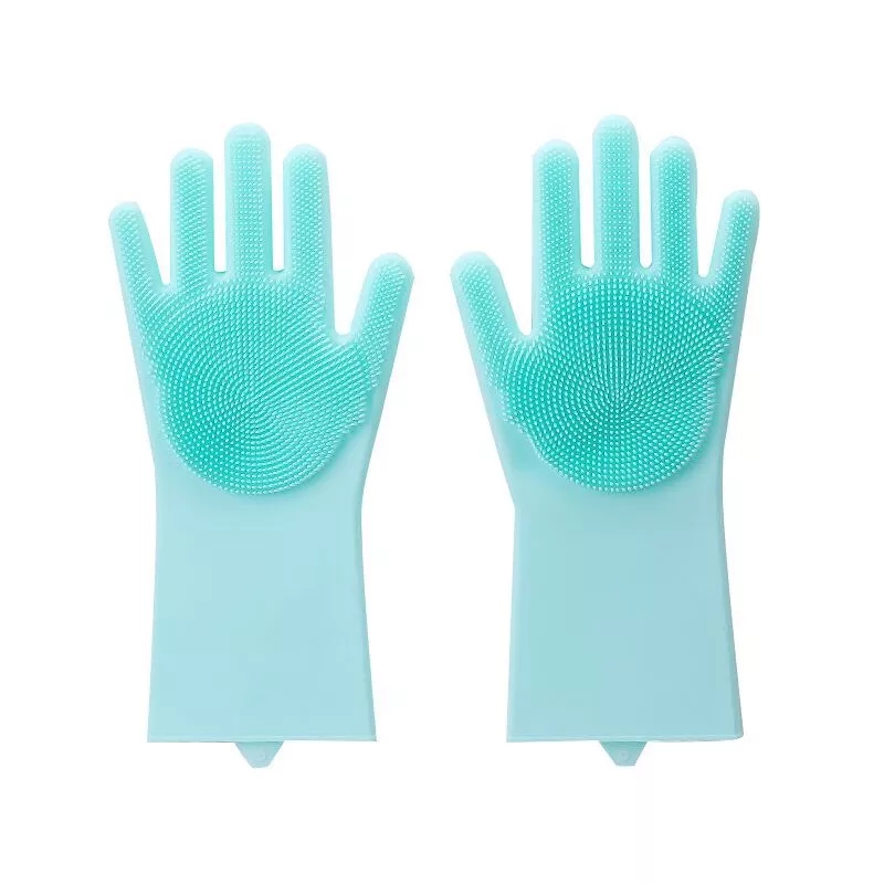 A pair Silicone Cleaning Gloves Magic Silicone Dish Washing Gloves For Kitchen Household Washing