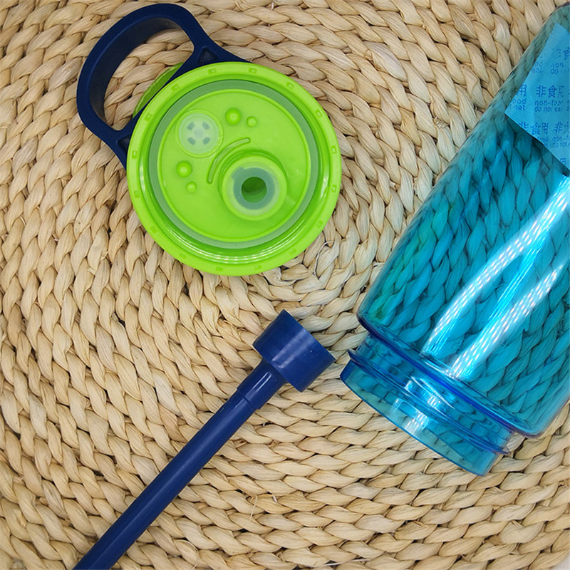 New 500ML 4 Colors Plastic Sport Water Bottles Cup Children home Feeding Straw Juice Drinking Bottle