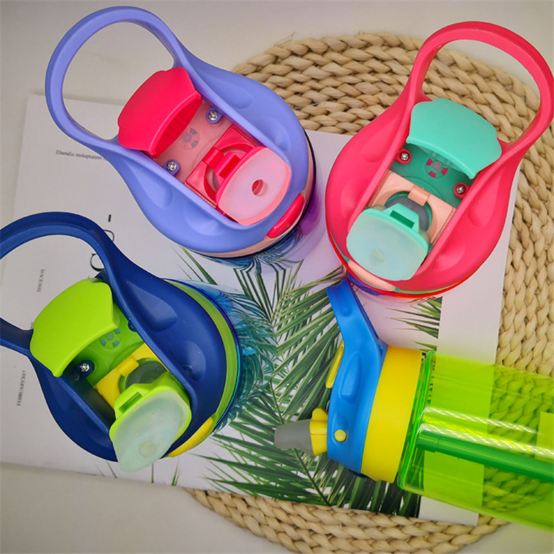 New 500ML 4 Colors Plastic Sport Water Bottles Cup Children home Feeding Straw Juice Drinking Bottle