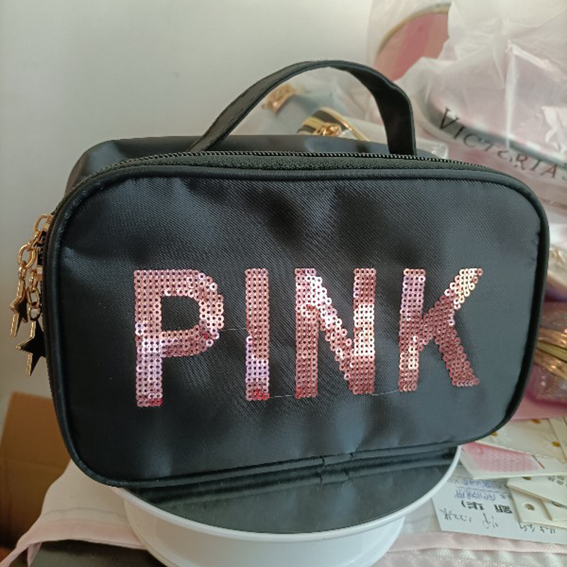 New PINK Women Multifunction Cosmetic Bag Toiletries Organizer Travel Make Up Cases Organizer