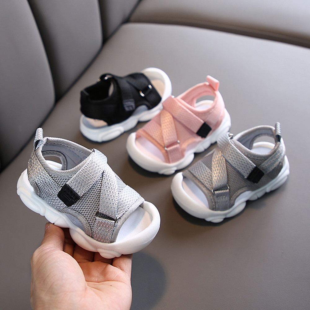 Toddler Sandals Baby Girl Shoes Solid Color Net Cloth Breathable Boys Sneakers Infant Sport Sandals