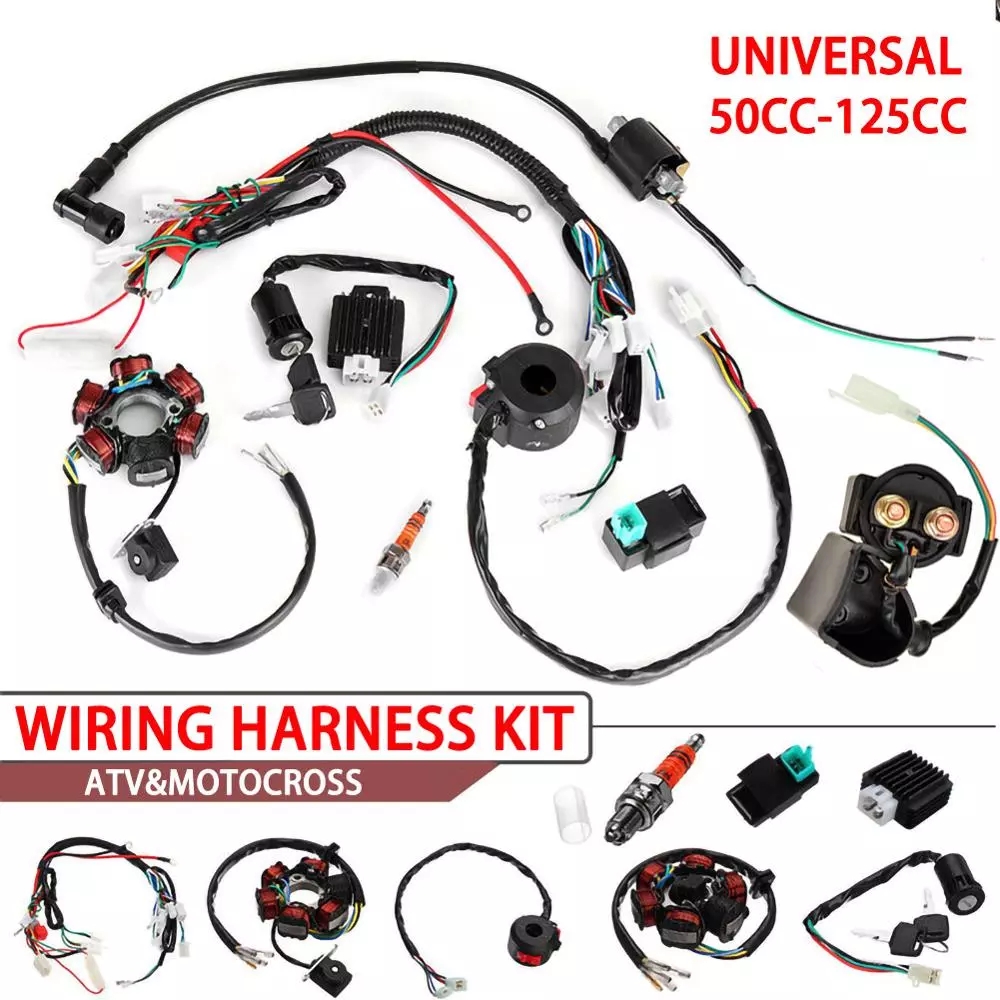 Quad Wire Harness Suitable For 50cc 70cc 90cc 110cc 125cc Chinese Electric Start Magneto Flywheel