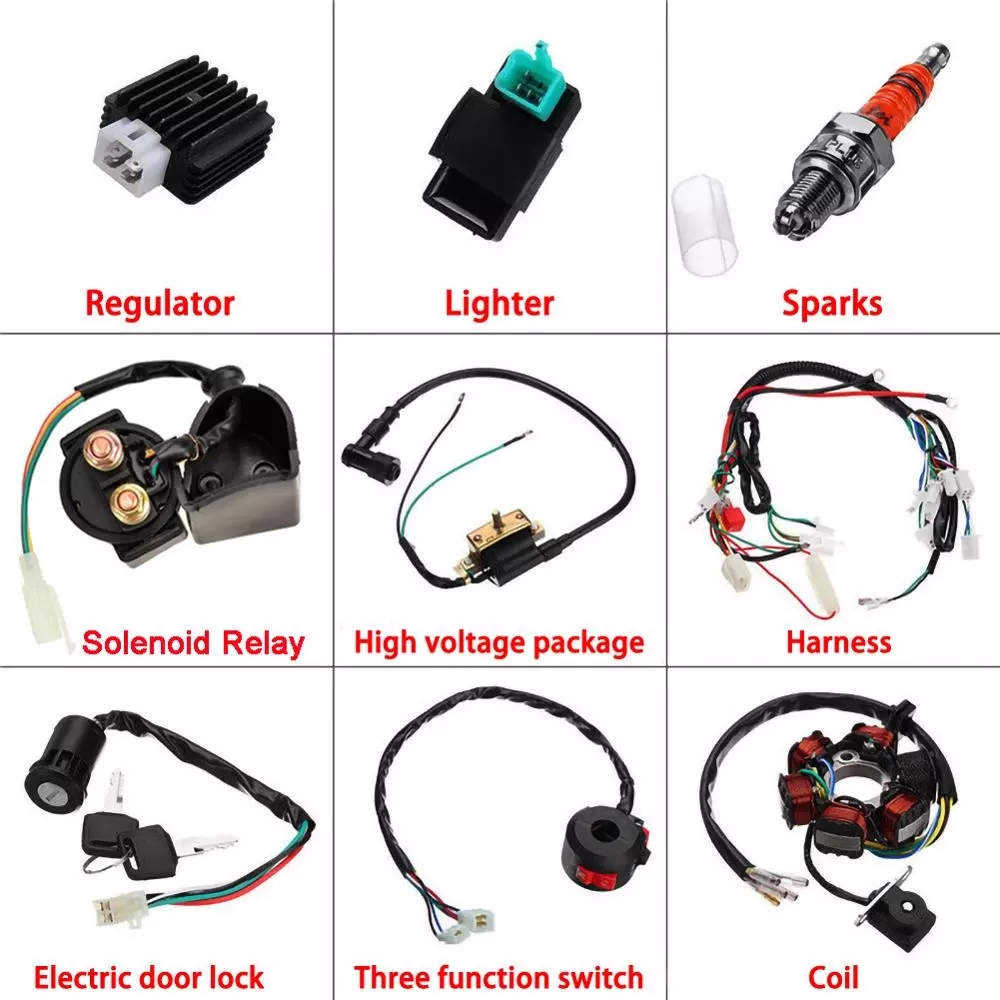 Quad Wire Harness Suitable For 50cc 70cc 90cc 110cc 125cc Chinese Electric Start Magneto Flywheel