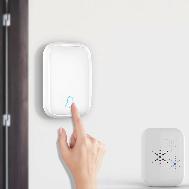 Wireless Doorbell No Battery Required Waterproof Self-Powered Smart Door Bell Home Cordless Calling