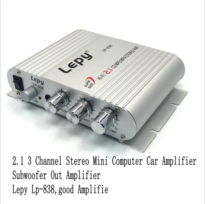 Lepy LP-838 MINI Digital Hi-Fi Car Power Amplifier CD MP3 MP4 Stereo BASS Speaker Player