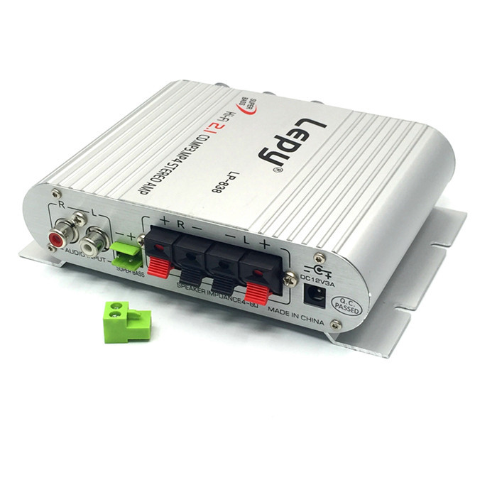 Lepy LP-838 MINI Digital Hi-Fi Car Power Amplifier CD MP3 MP4 Stereo BASS Speaker Player