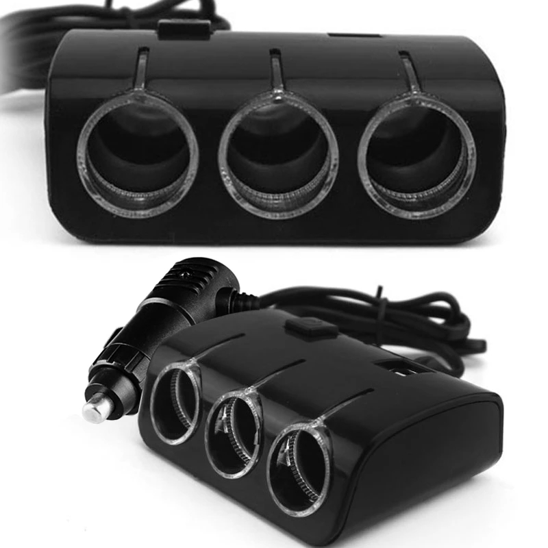 Car Splitter Cigarette Lighter Socket 12v Power Adapter for Car DVR GPS Usb Charger Car Accessories
