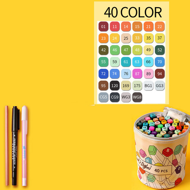 30/40/60/80 Marker Pen Brush Dual Headed Watercolor Brush pen Sketch Alcohol markers drawing paint