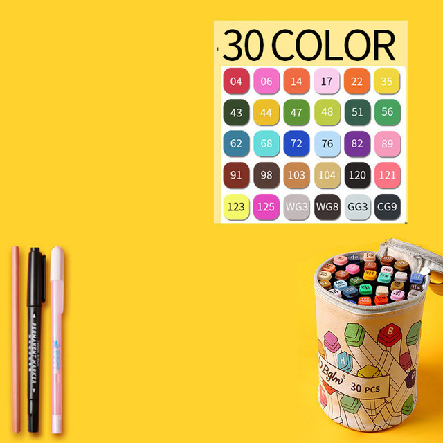 30/40/60/80 Marker Pen Brush Dual Headed Watercolor Brush pen Sketch Alcohol markers drawing paint