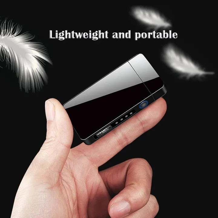 Dual Arc Lighter Plasma Flameless Rechargeable Electric Lighter for Cigarette with LED Power Display