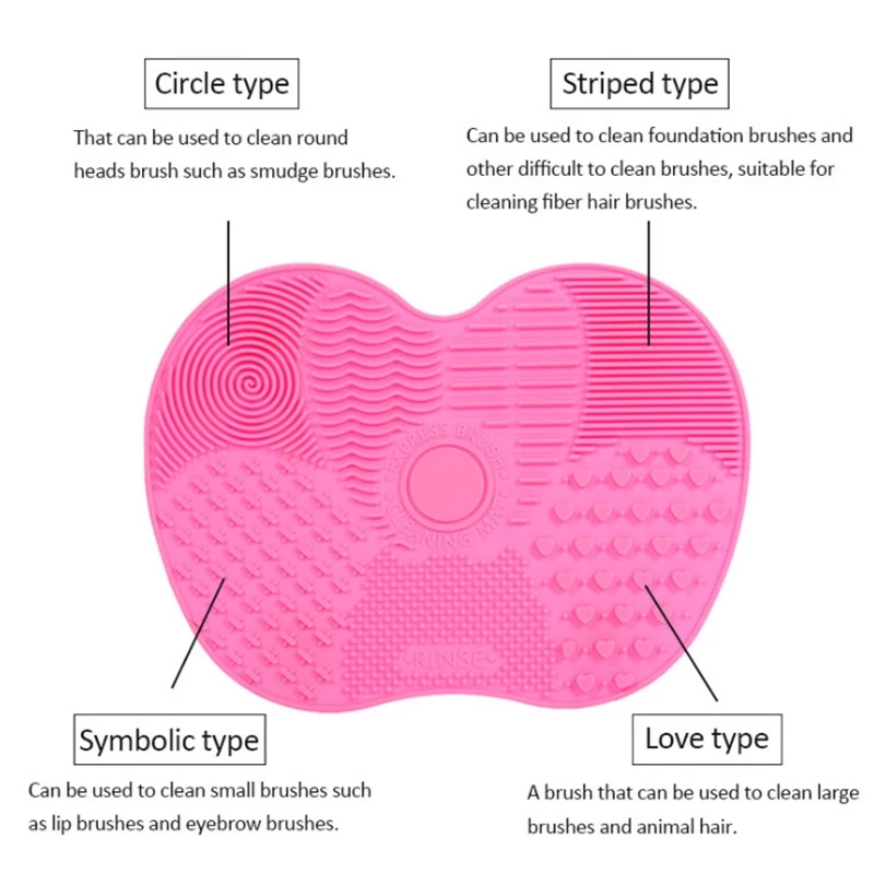 1 Pcs Makeup Brush Cleaning Silicone Brush Cleaner Make Up Little Scrubber Board Pad Cosmetic Tool