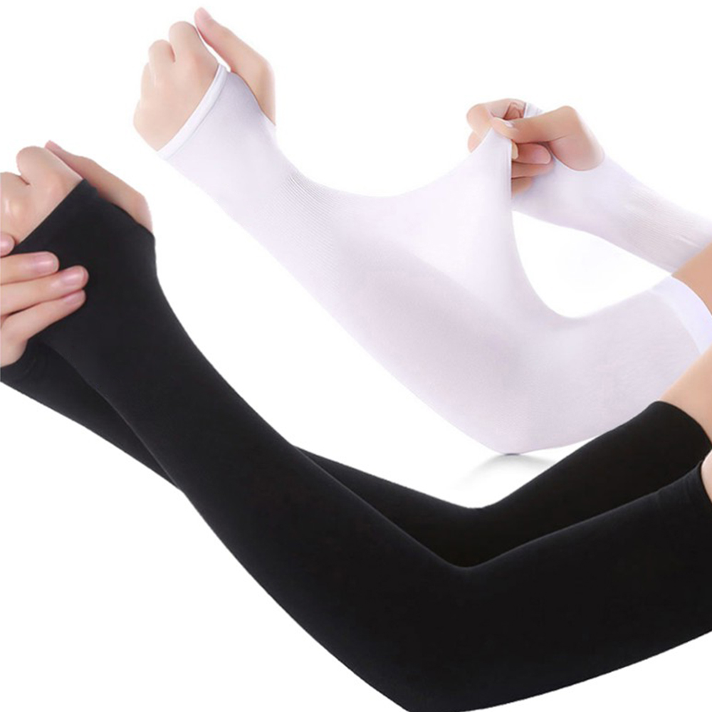 2Pcs Arm Sleeves Warmers Sports Sleeve Sun UV Protection Hand Cover Cooling Running Fishing Cycling