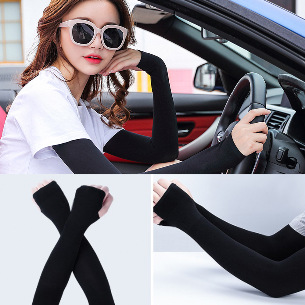 2Pcs Arm Sleeves Warmers Sports Sleeve Sun UV Protection Hand Cover Cooling Running Fishing Cycling